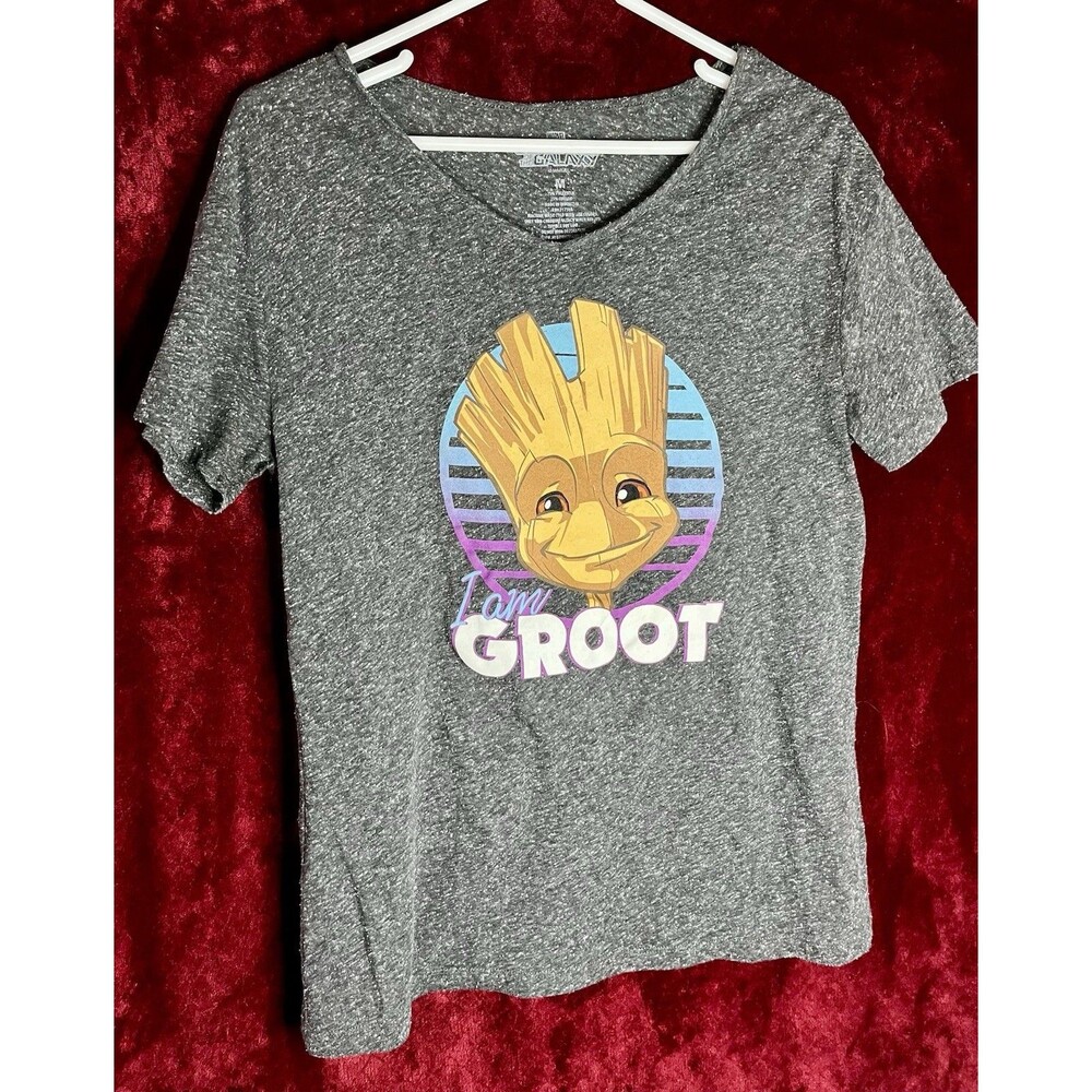 I Am Groot Marvel Guardians of the Galaxy Men Medium Gray T Shirt Tee Top Size M